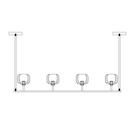 Crystal Ball Linear Chandelier