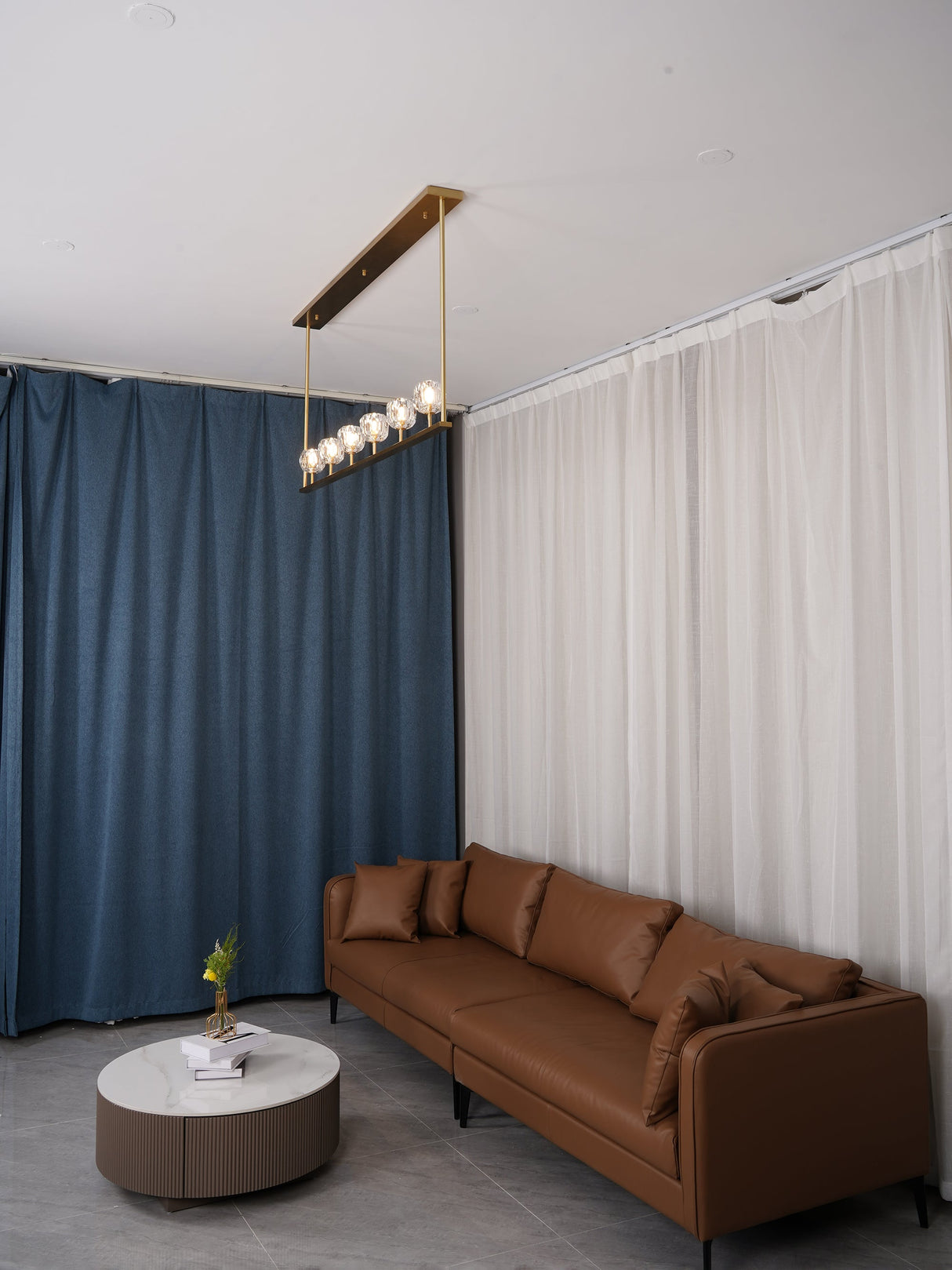 Crystal Ball Linear Chandeliers