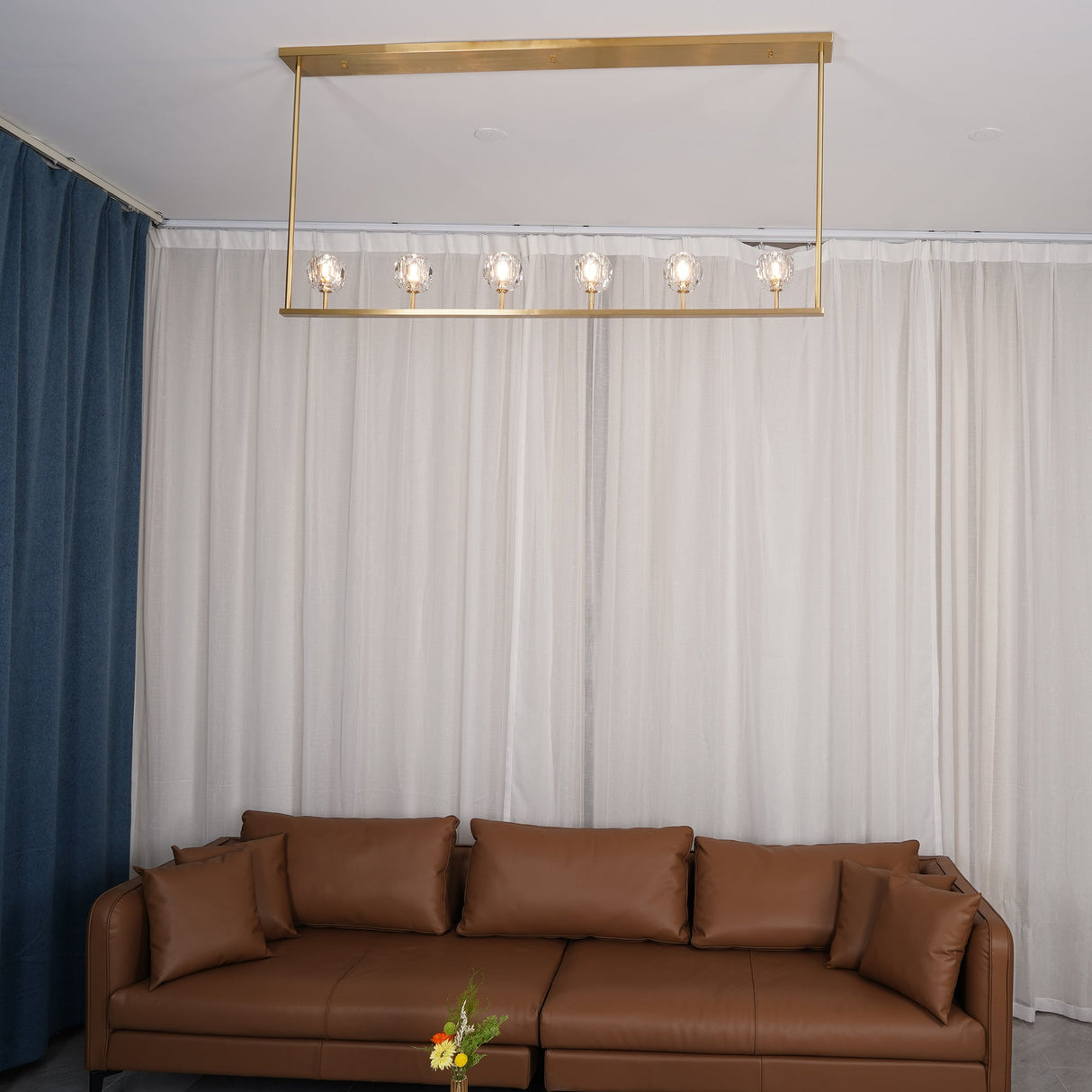 Crystal Ball Linear Chandeliers