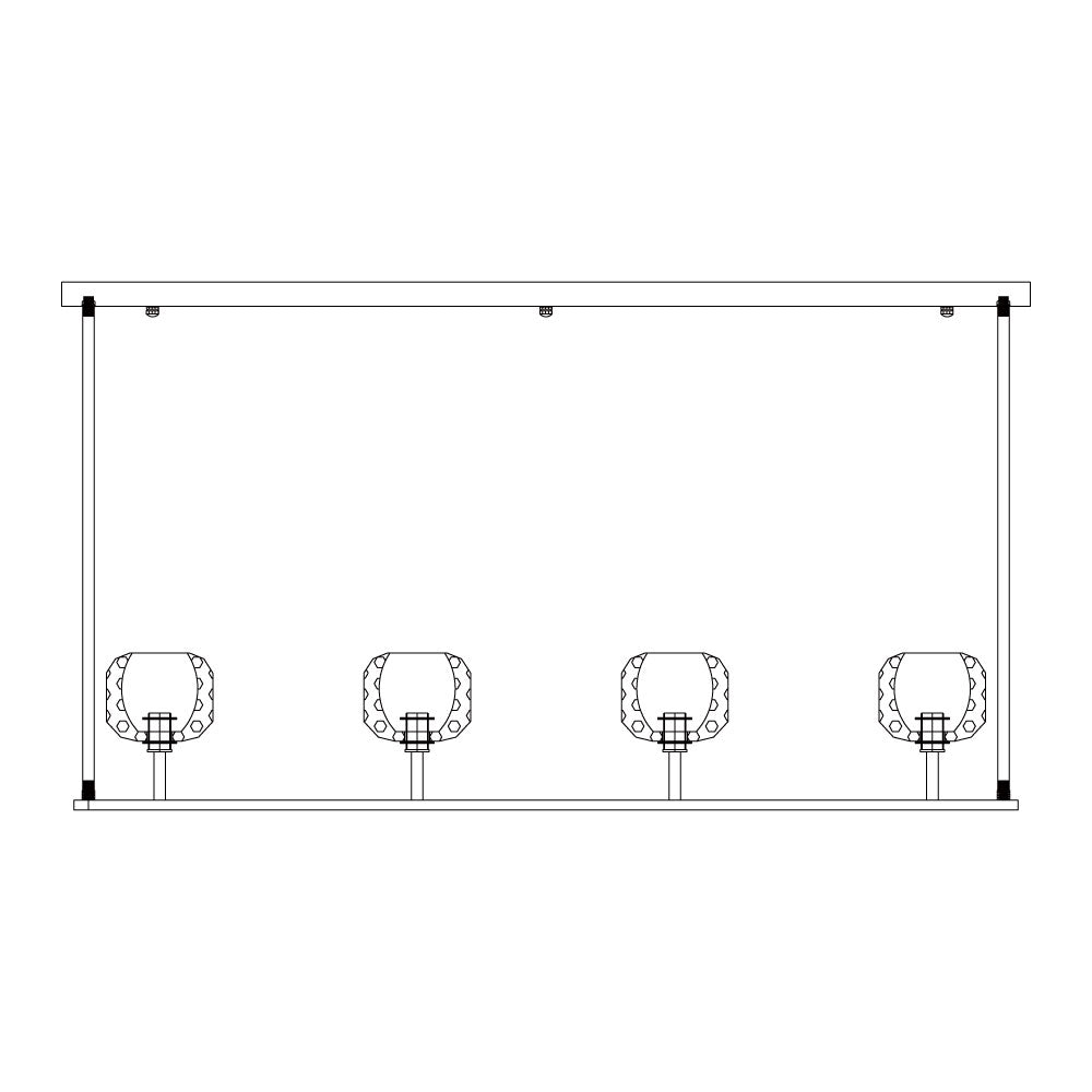 Crystal Ball Linear Chandeliers