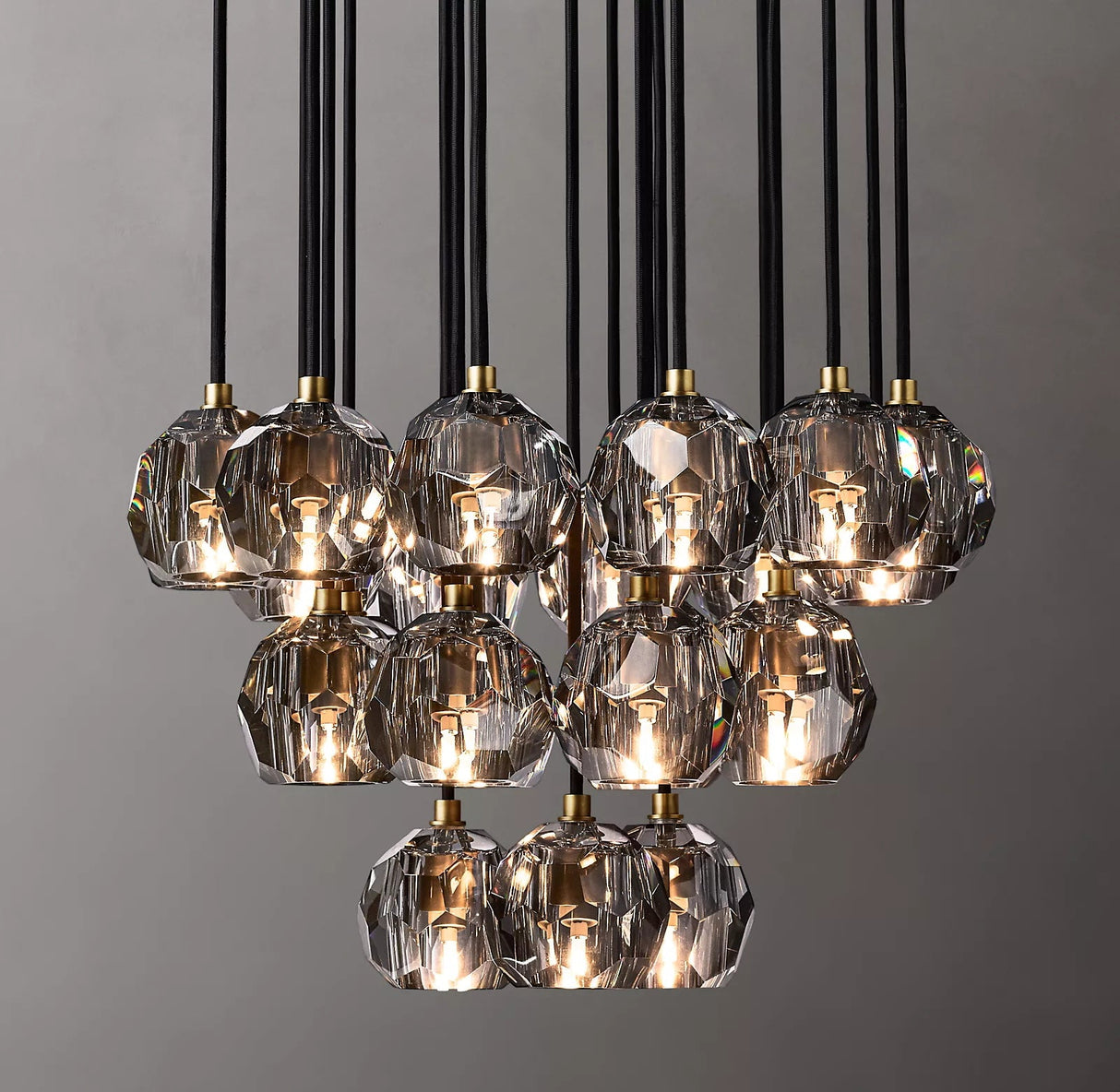 Crystal Ball Cluster Chandeliers