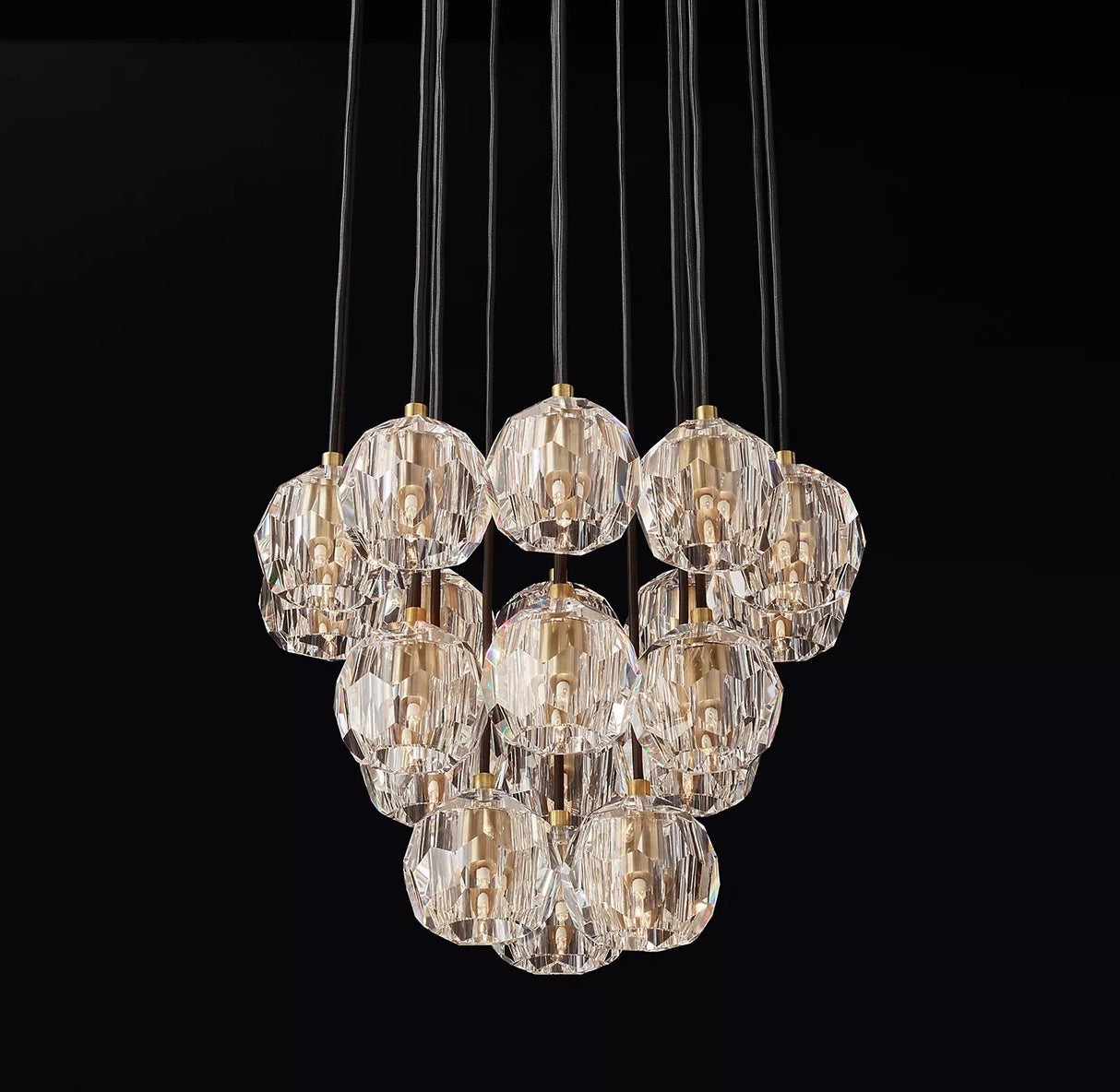 Crystal Ball Cluster Chandeliers