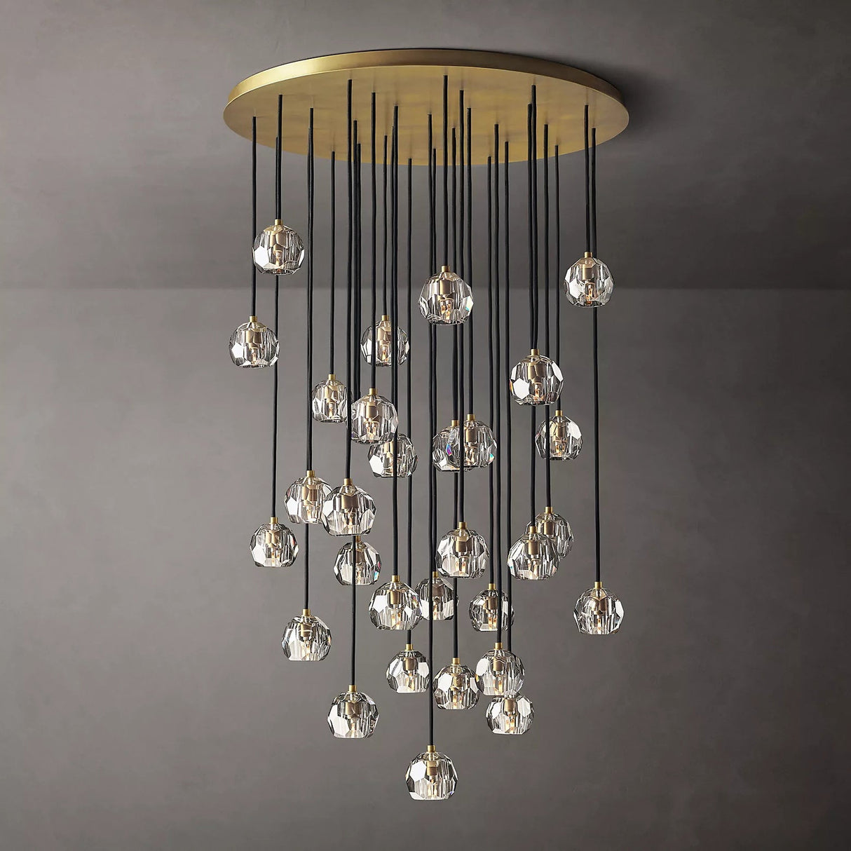 Crystal Ball Cluster Chandeliers