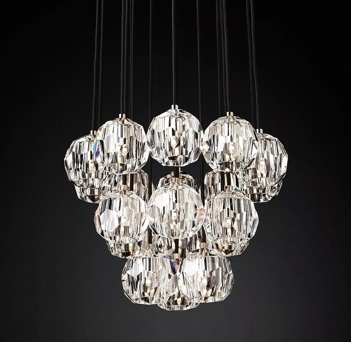Crystal Ball Cluster Chandeliers