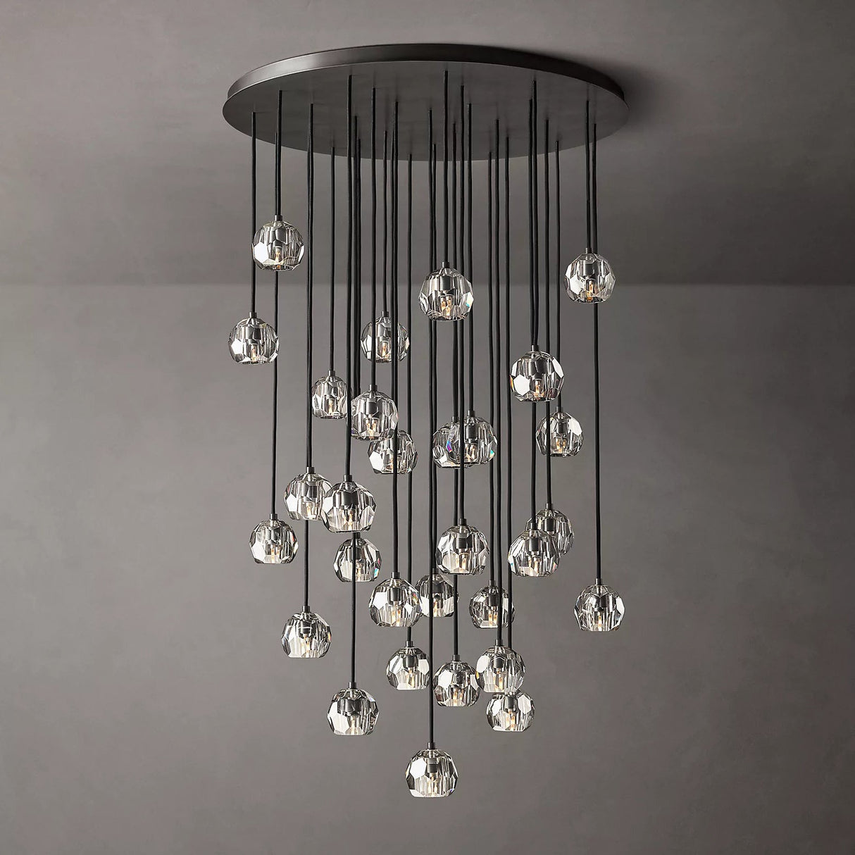 Crystal Ball Cluster Chandeliers