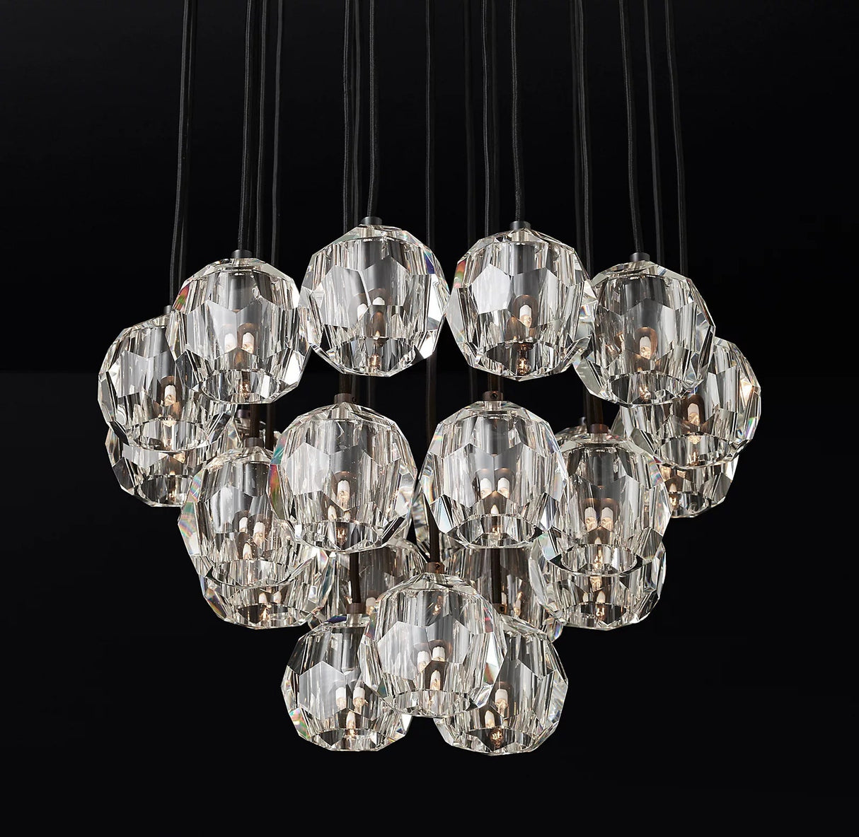 Crystal Ball Cluster Chandeliers