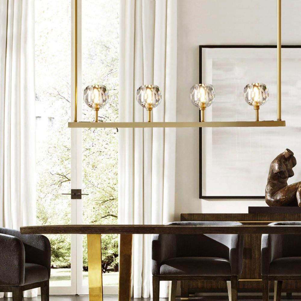 Crystal Ball Linear Chandelier