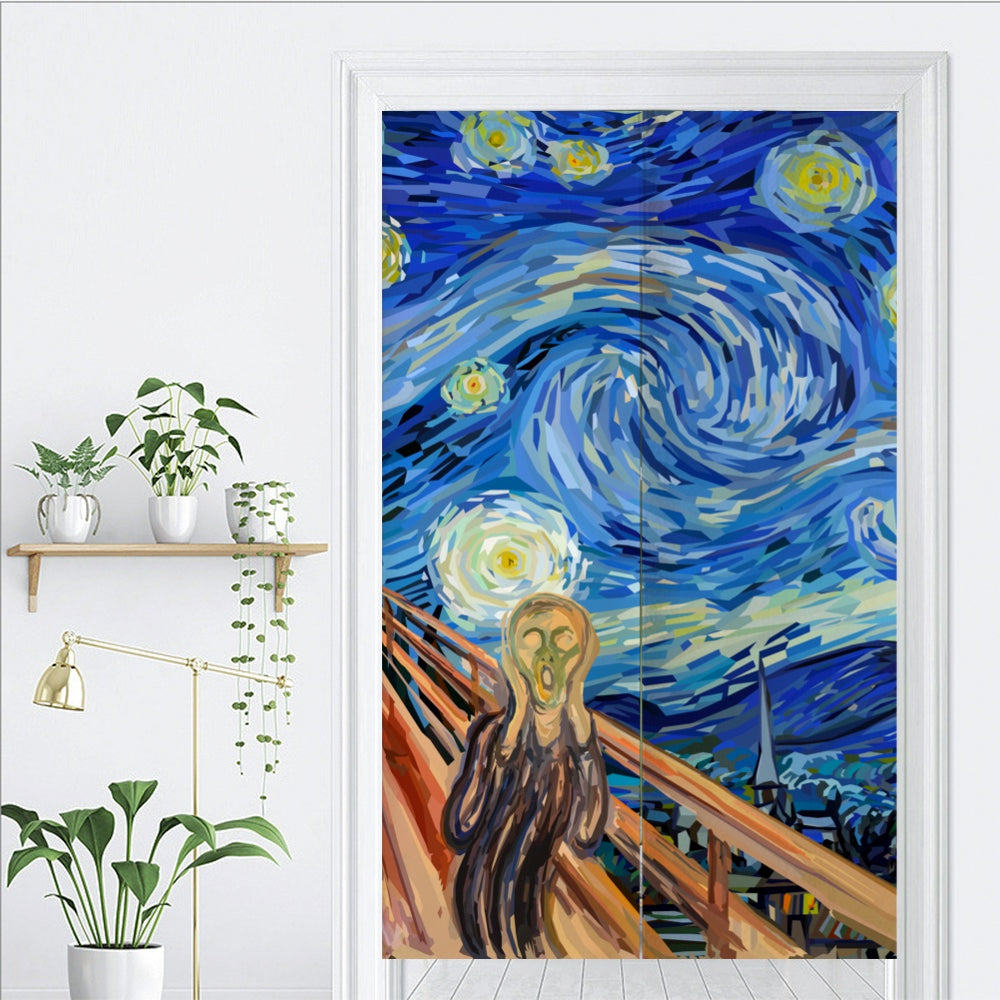 The Dazzling Starry Sky Door Curtain