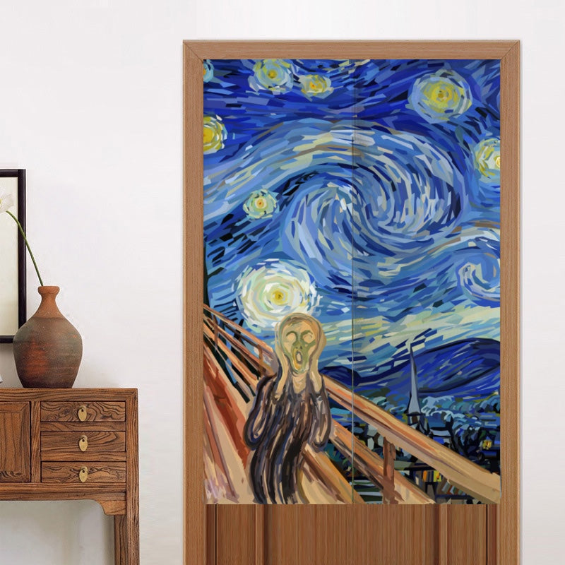 The Dazzling Starry Sky Door Curtain