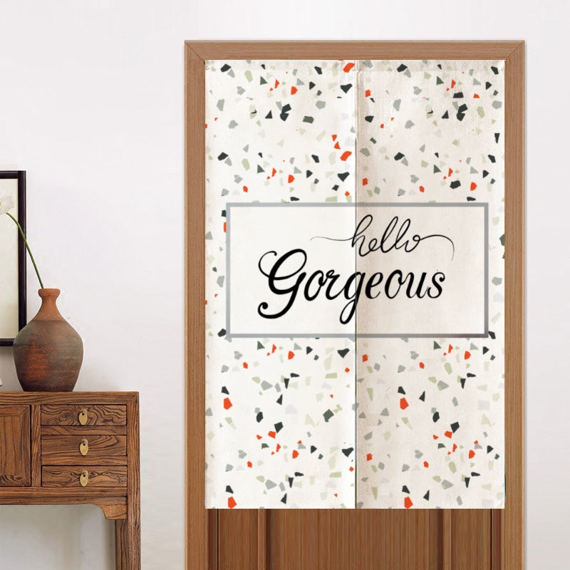 Hello Gorgeous Hello Gorgeous Terrazzo Pattern Door Curtain, Geometric Door Curtains, Unique Door décor, Boho Doorway Cover, Customized Door Curtains