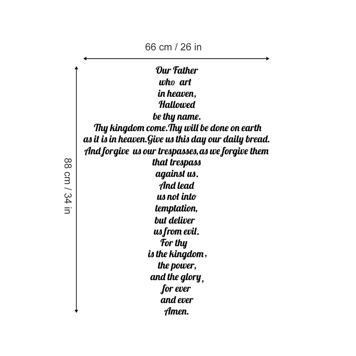 Lord's Prayer Wall Decals