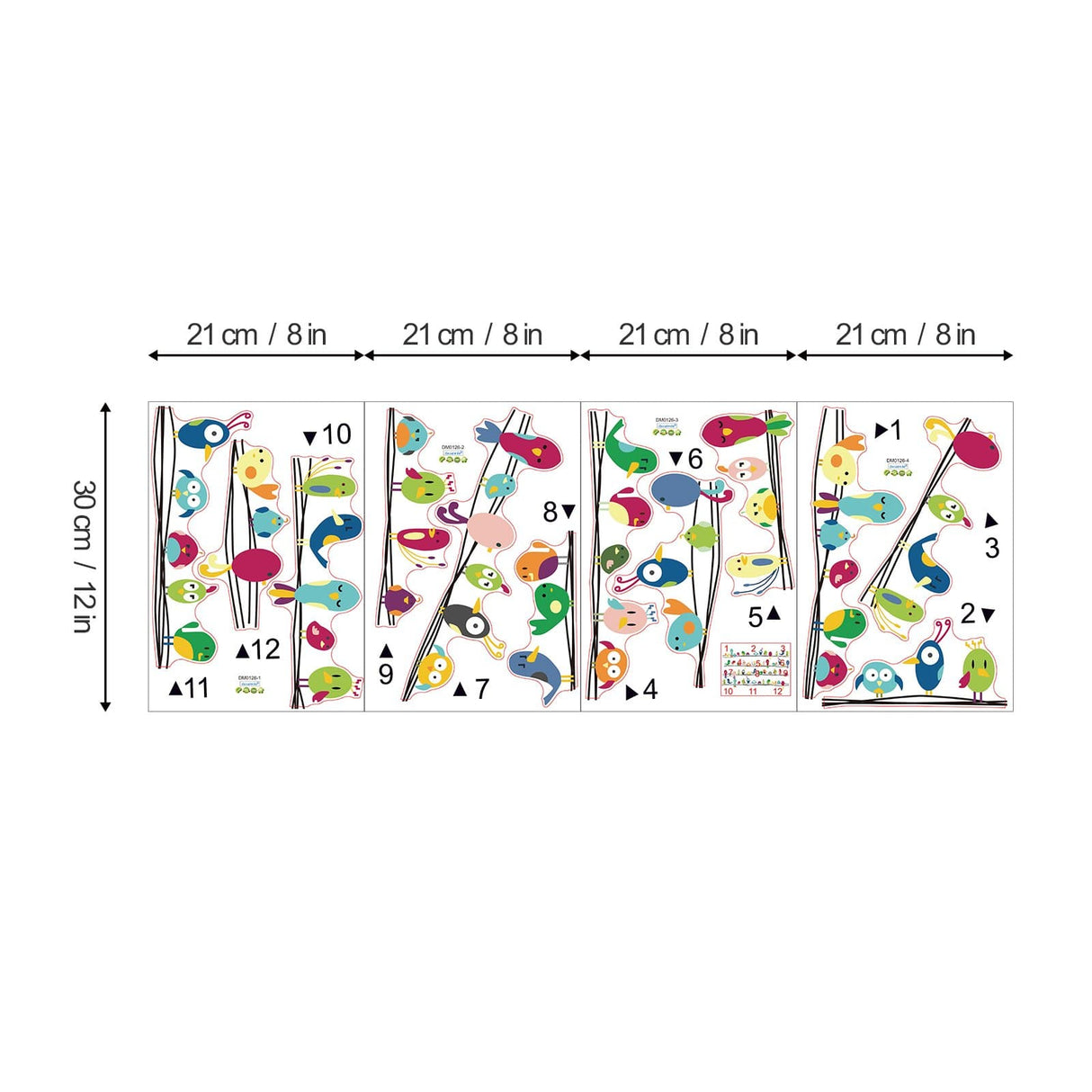 Colorful Birds Wall Decals