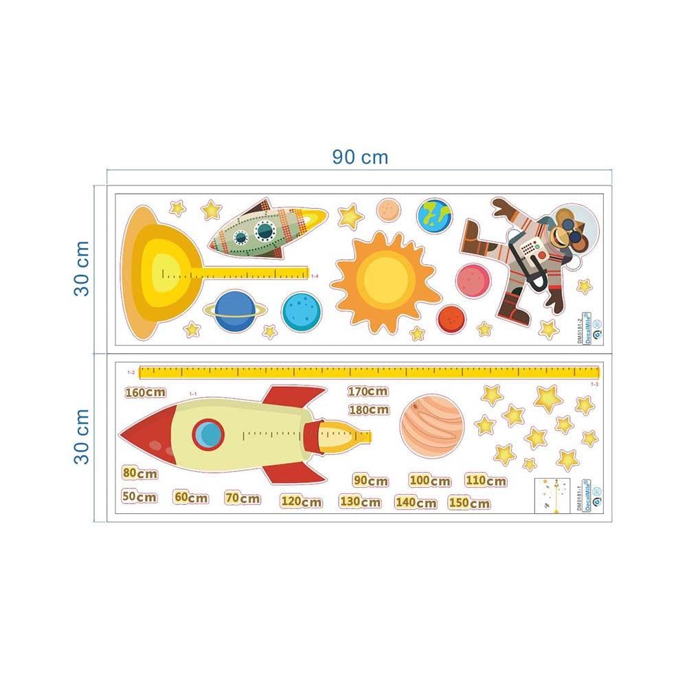 Planets Rocket Wall Decals