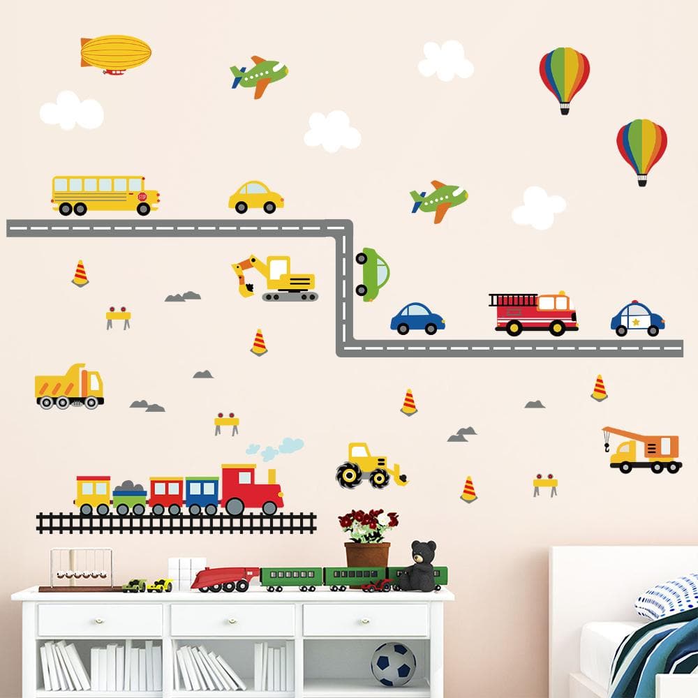 Construction Transportation Wall Decals