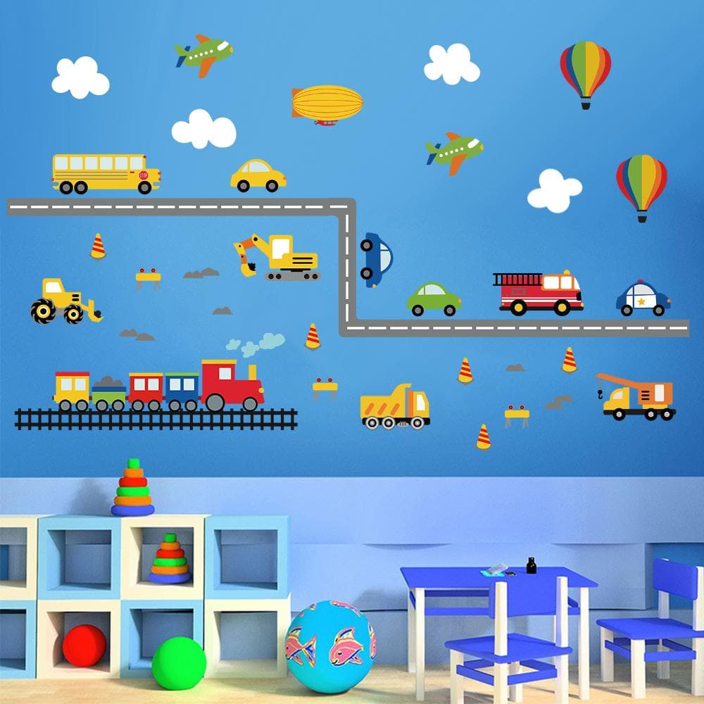 Construction Transportation Wall Decals