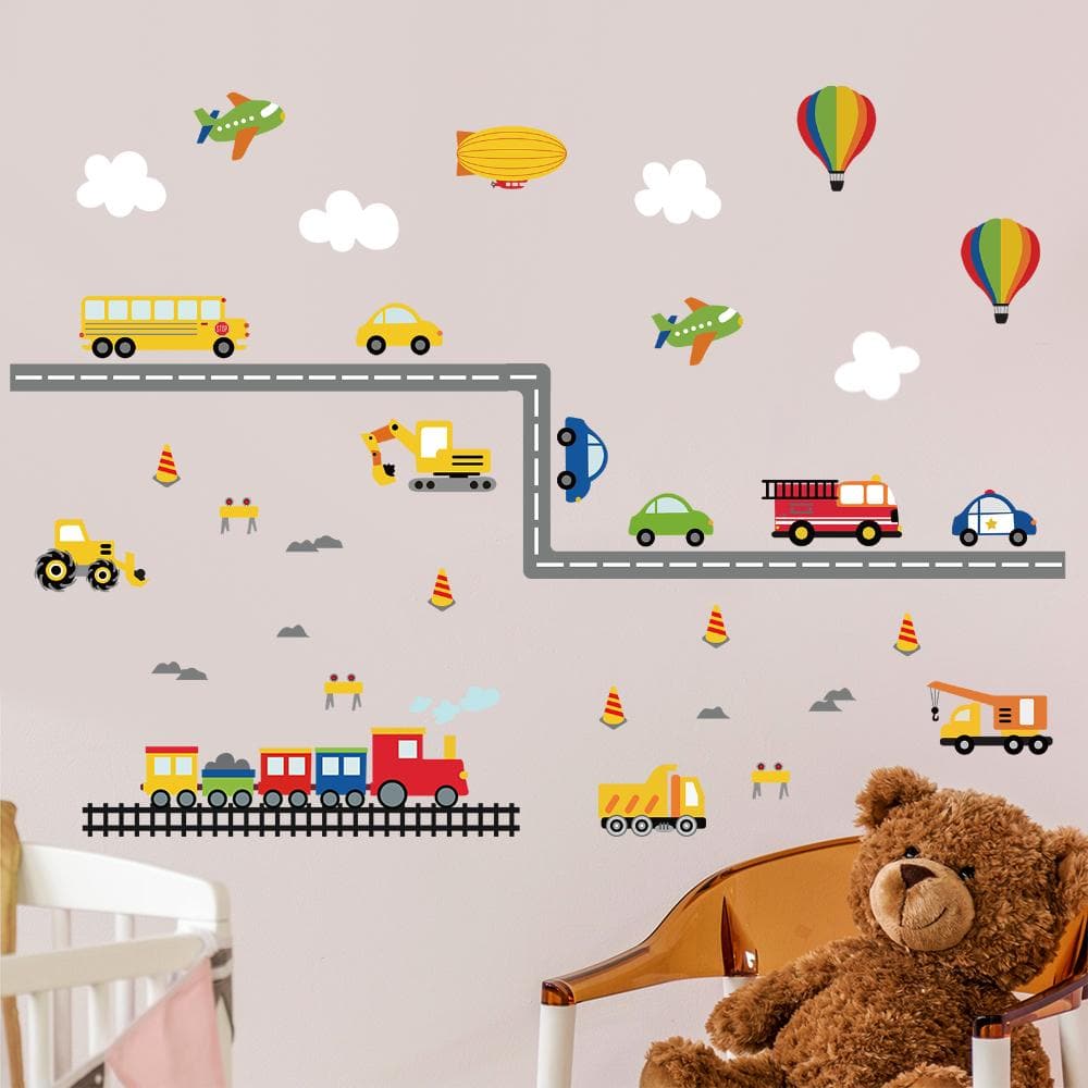 Construction Transportation Wall Decals