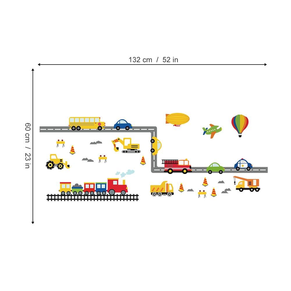 Construction Transportation Wall Decals