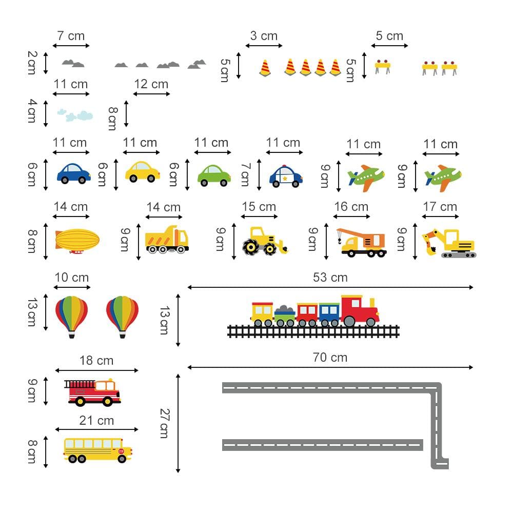 Construction Transportation Wall Decals