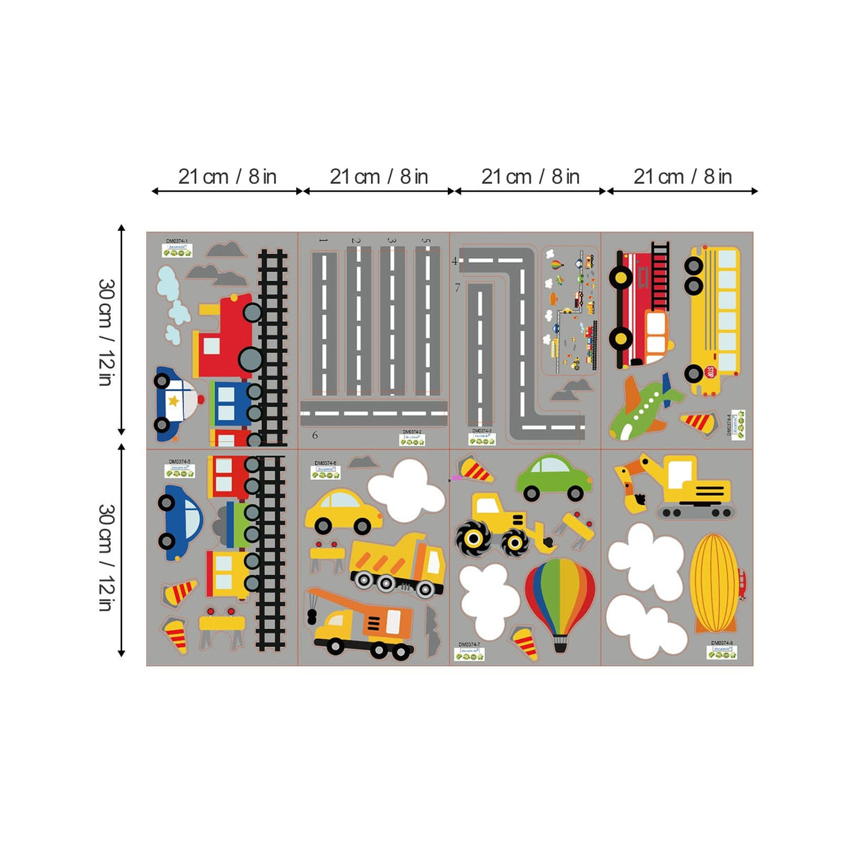 Construction Transportation Wall Decals