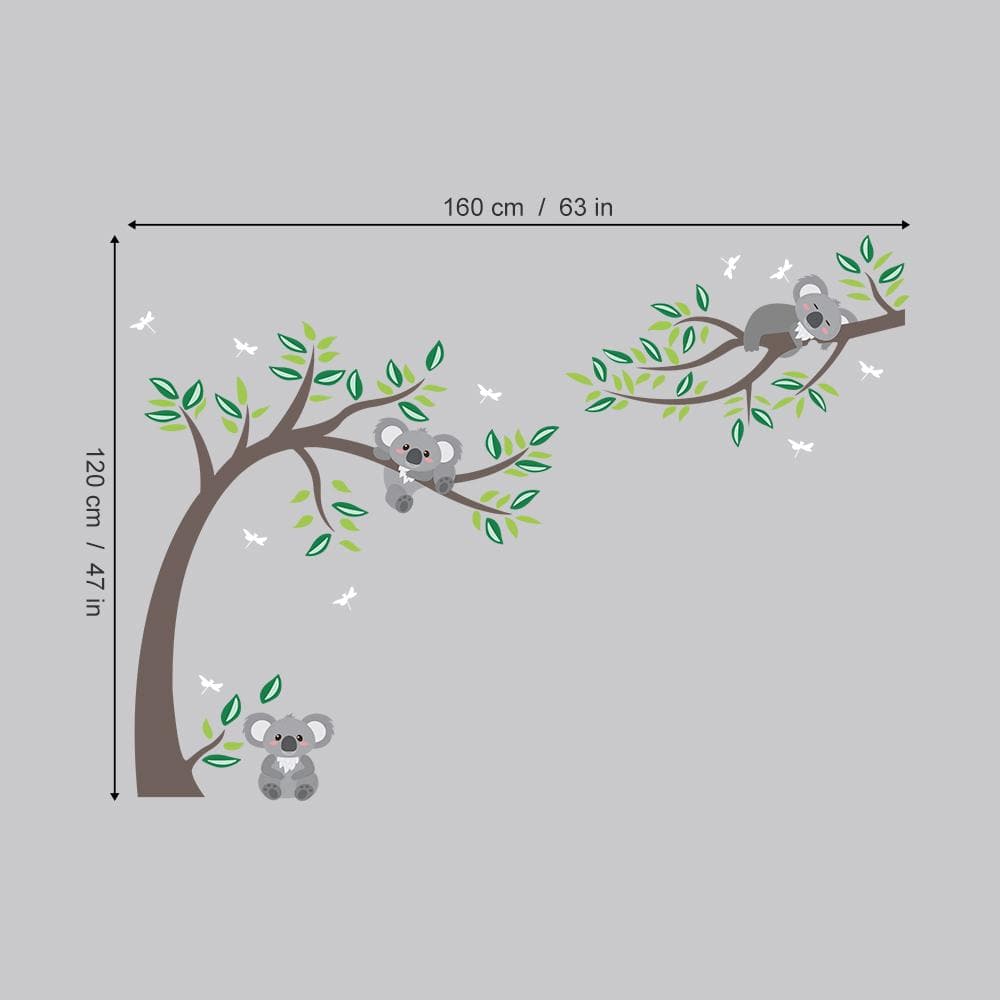 Koala Tree Branch Wall Decals