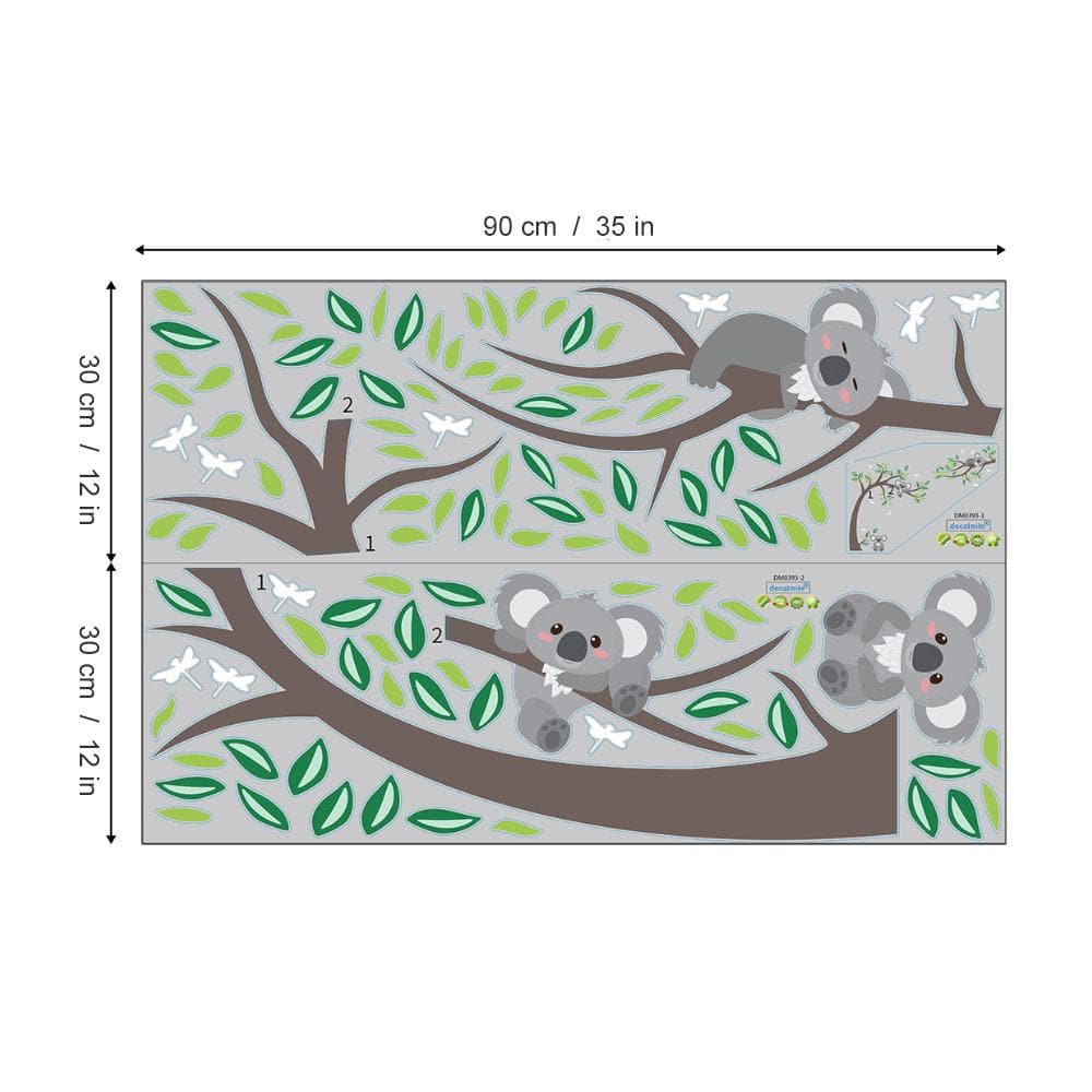 Koala Tree Branch Wall Decals