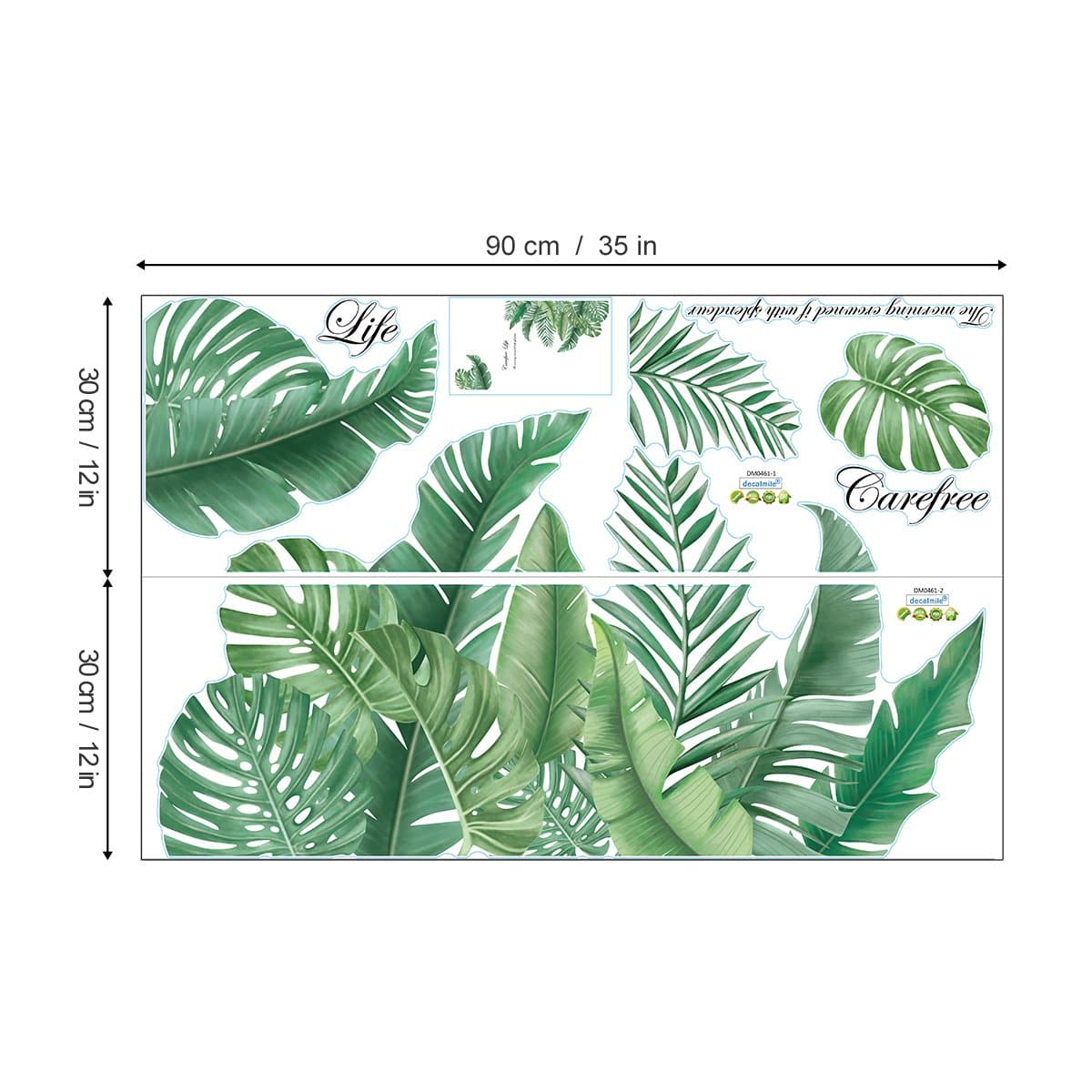 Palm Tree Leaves Wall Decals