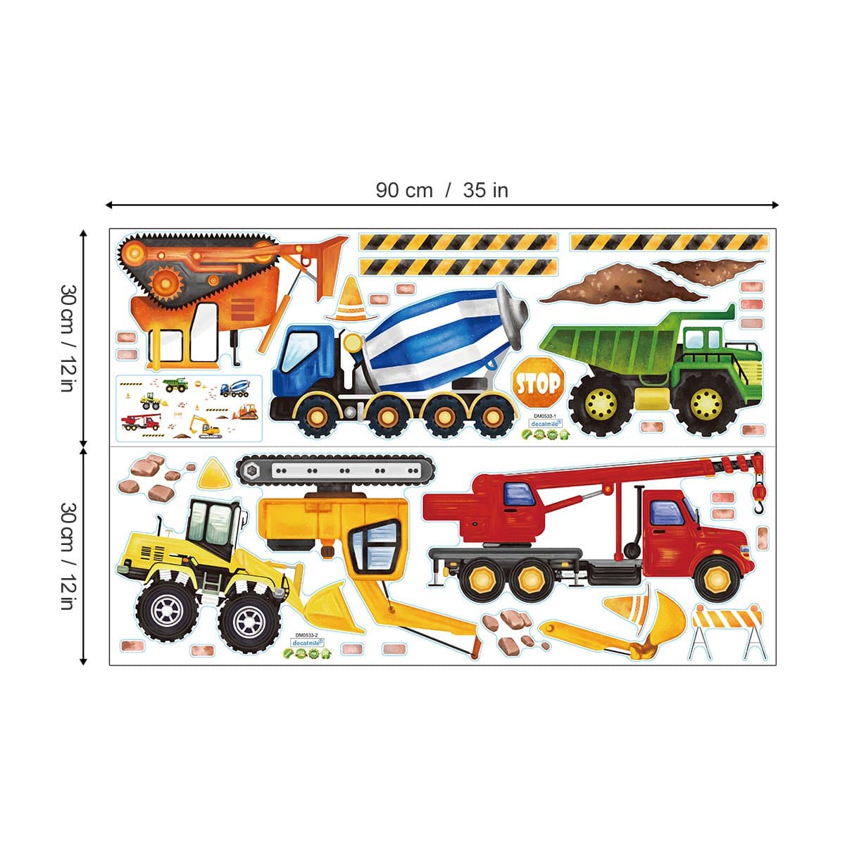 Kids Trucks Vehicles Wall Decals