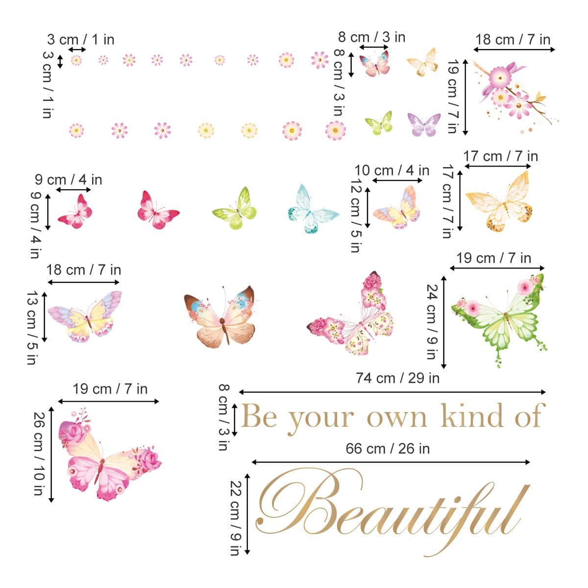 Butterfly Quotes Beautiful Wall Decals