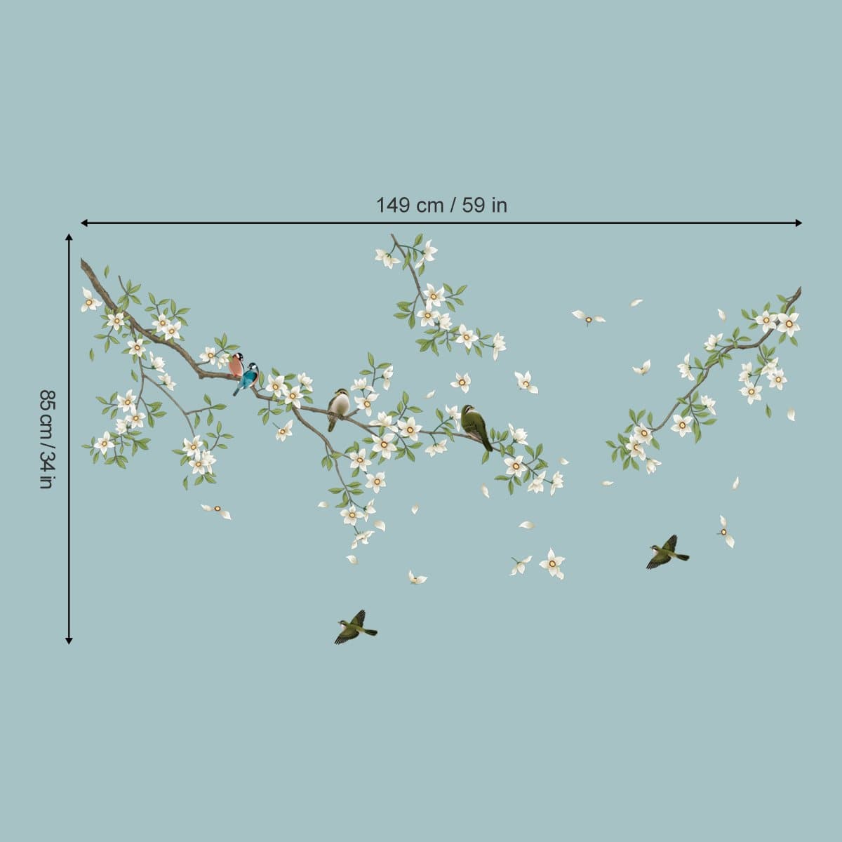 Birds on Tree Wall Decals