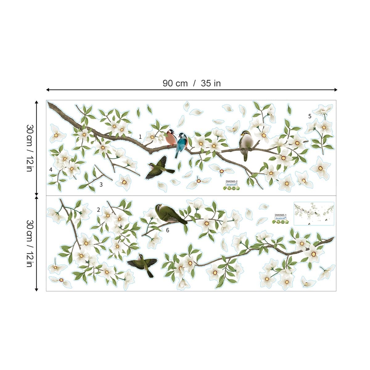 Birds on Tree Wall Decals