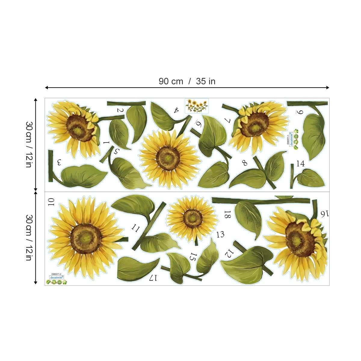 Sunflower Wall Decals