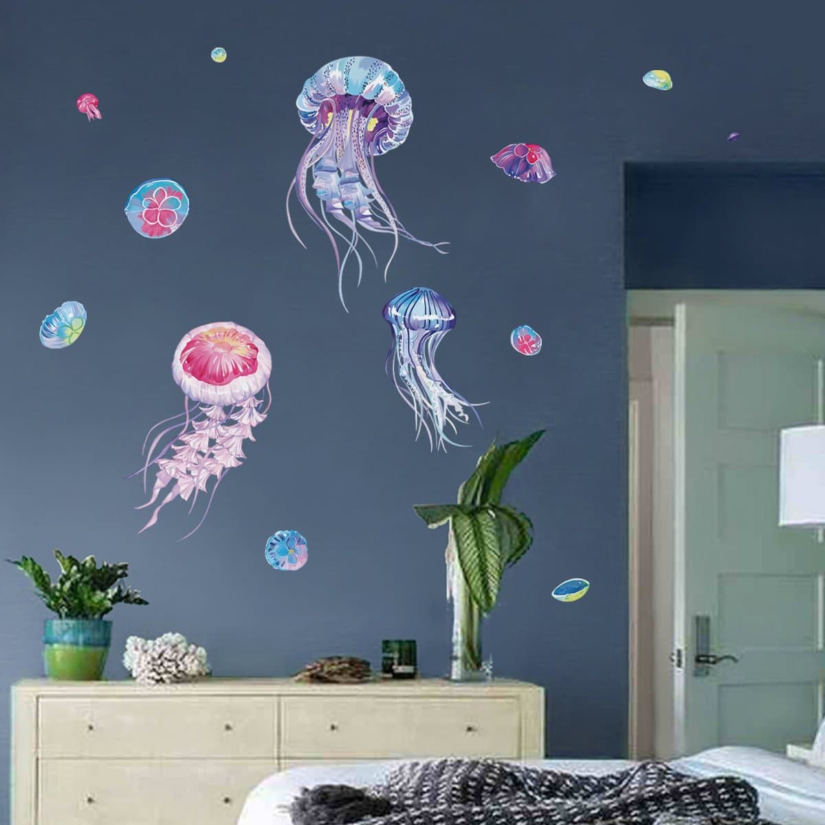 Colorful Ocean Jellyfish Wall Decals