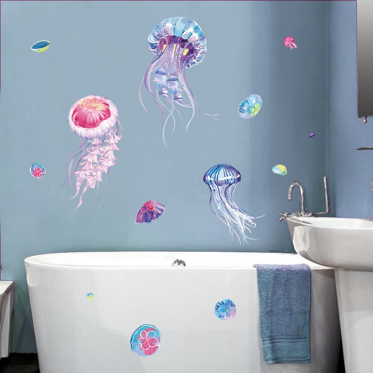 Colorful Ocean Jellyfish Wall Decals