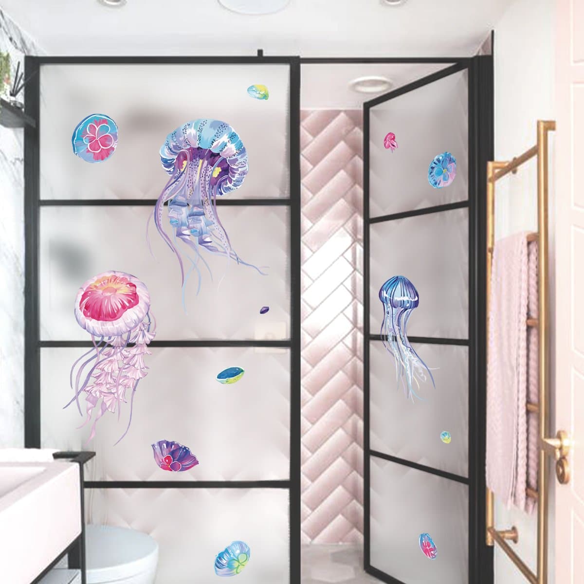Colorful Ocean Jellyfish Wall Decals
