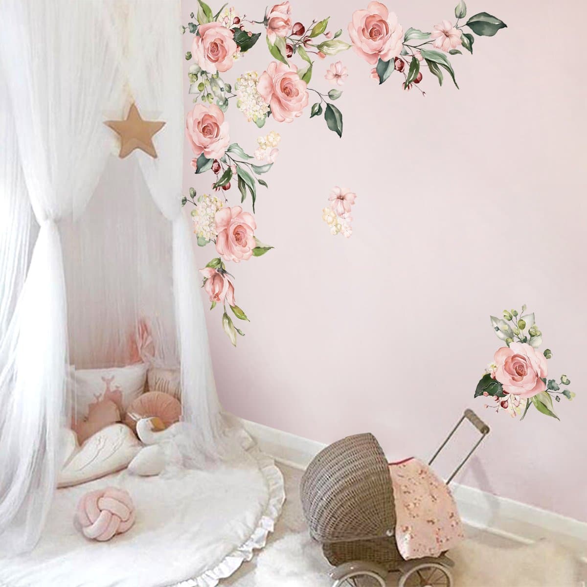 Large Peony Flower Wall Decals