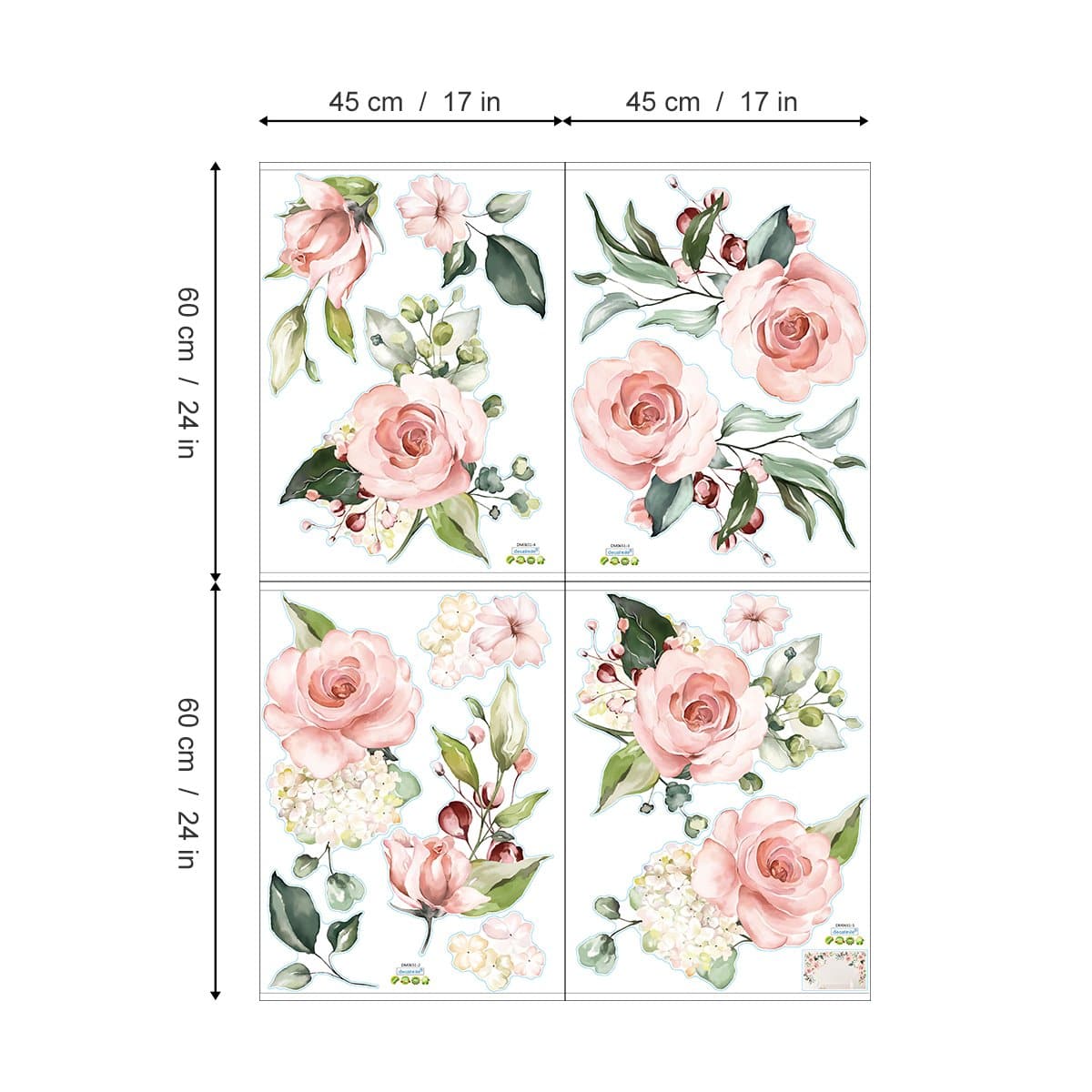 Large Peony Flower Wall Decals