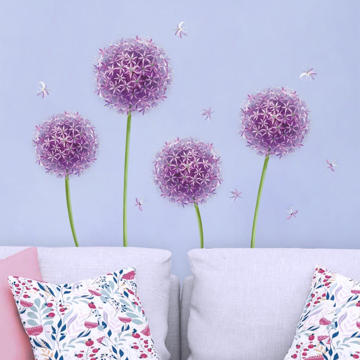 Purple Dandelion Wall Decals