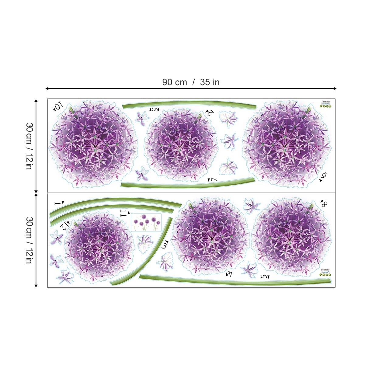 Purple Dandelion Wall Decals