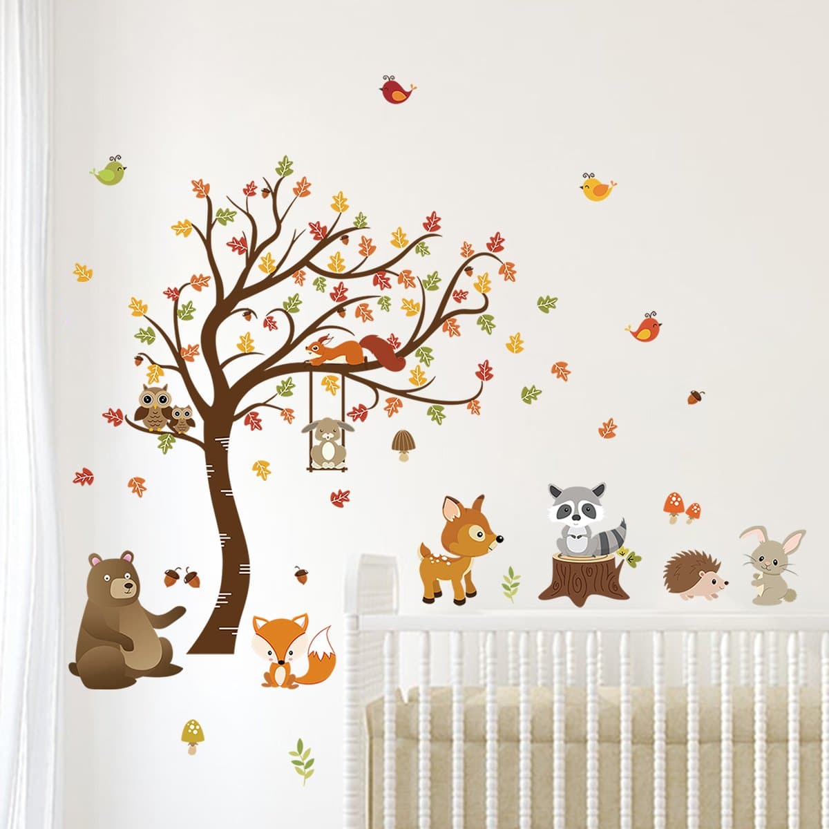 Tree and Woodland Animals Wall Decals