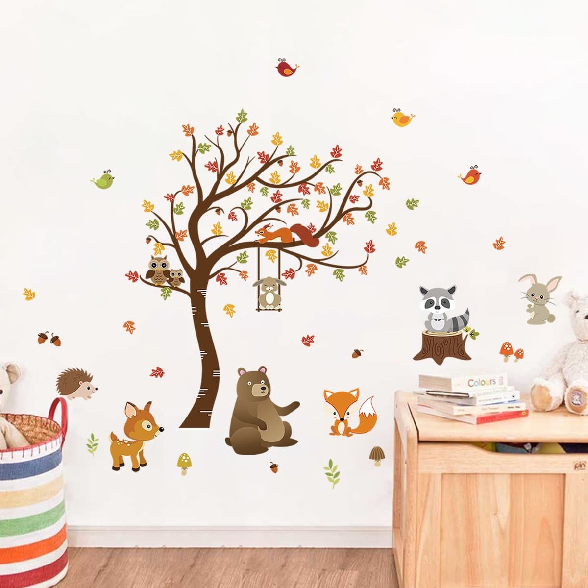 Tree and Woodland Animals Wall Decals