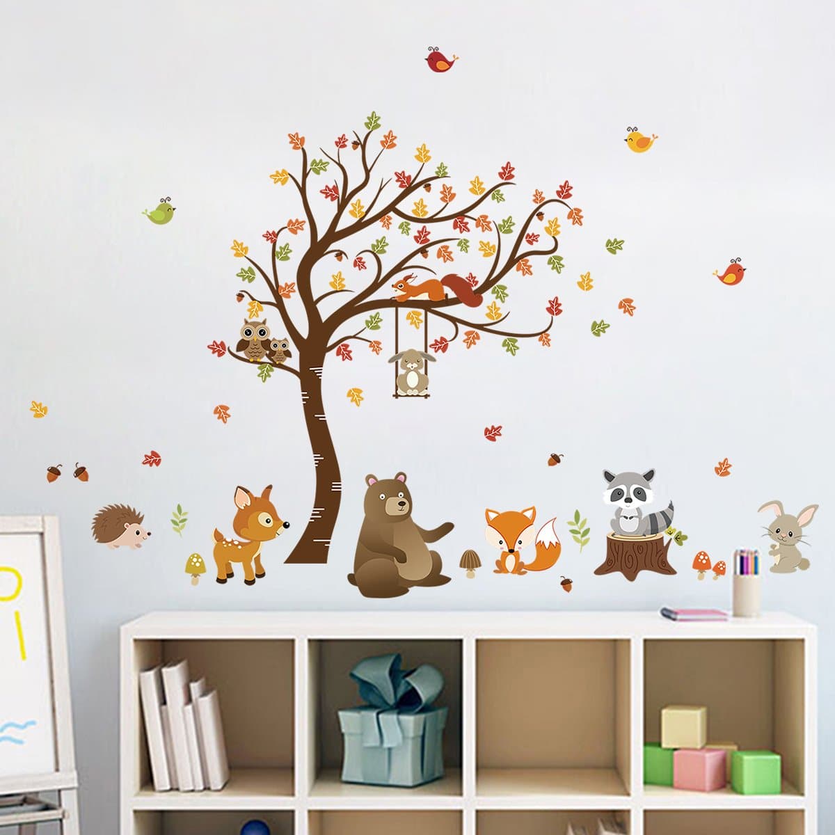 Tree and Woodland Animals Wall Decals