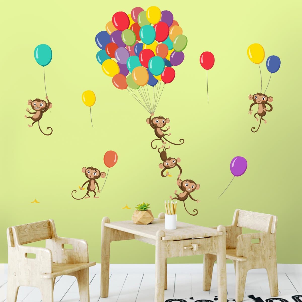 Balloons Monkey Wall Decals