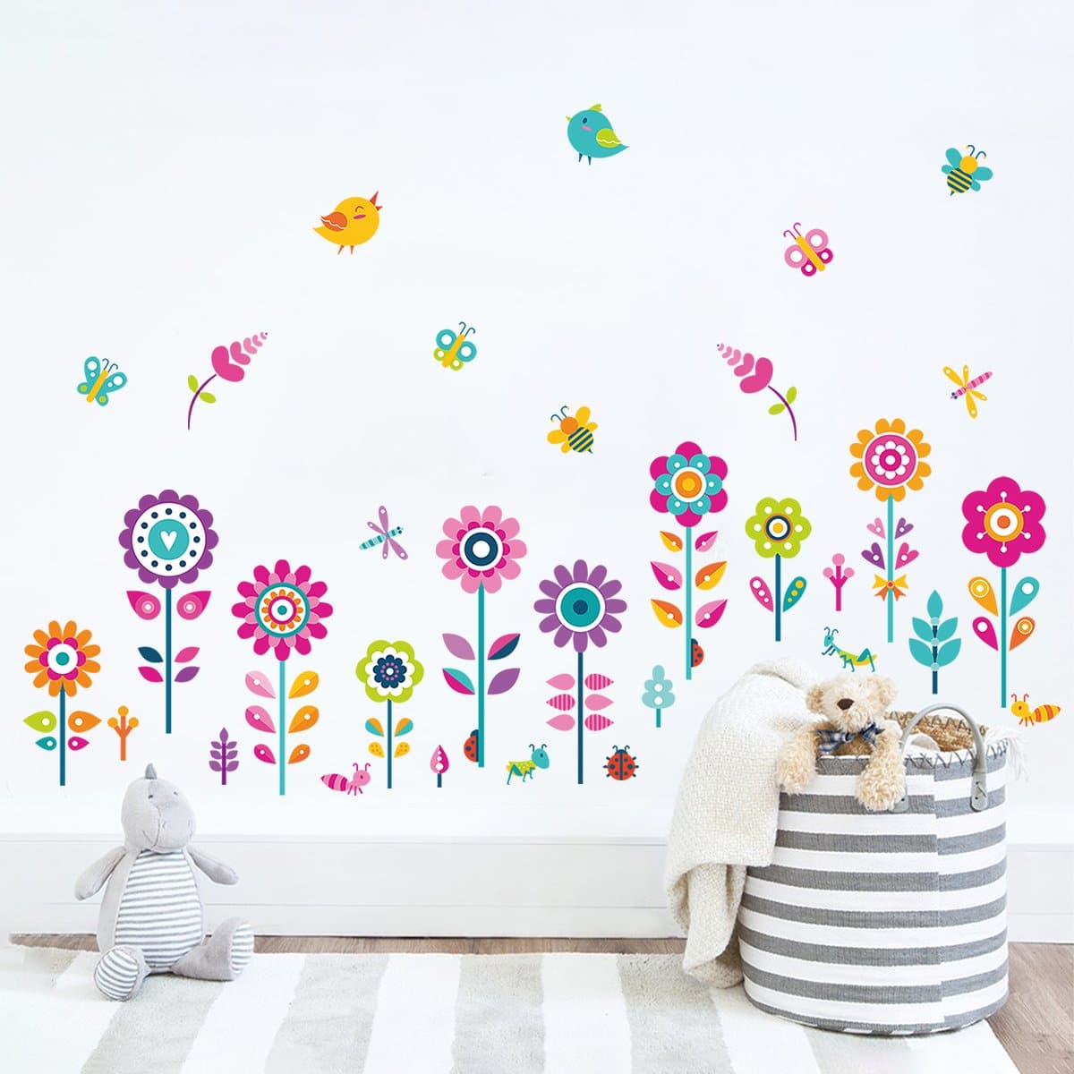 Garden Flower Wall Corner Decals