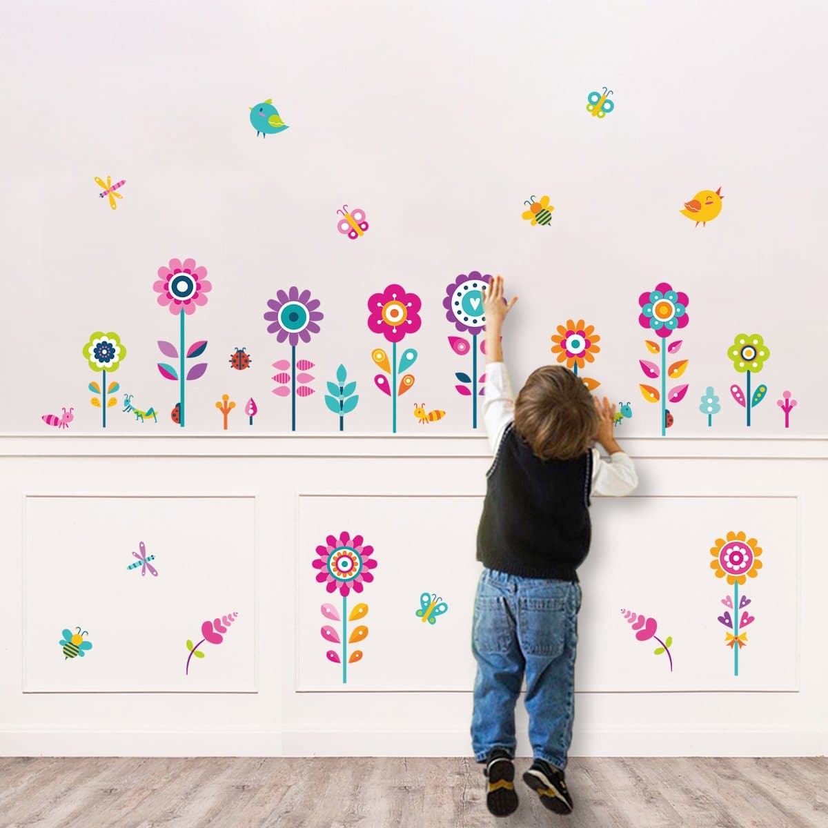 Garden Flower Wall Corner Decals