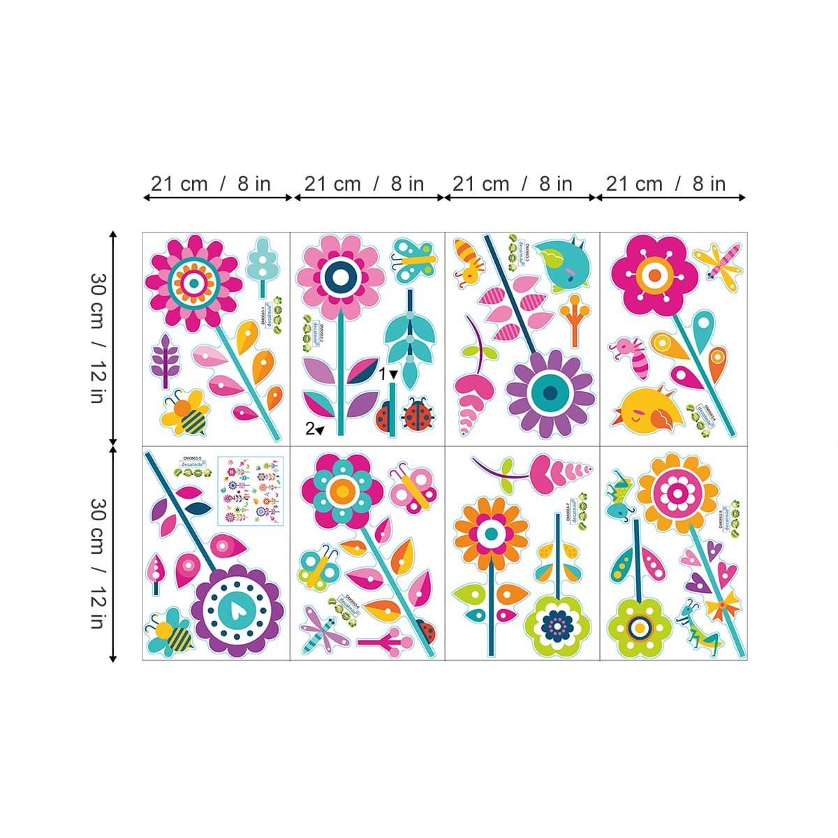 Garden Flower Wall Corner Decals