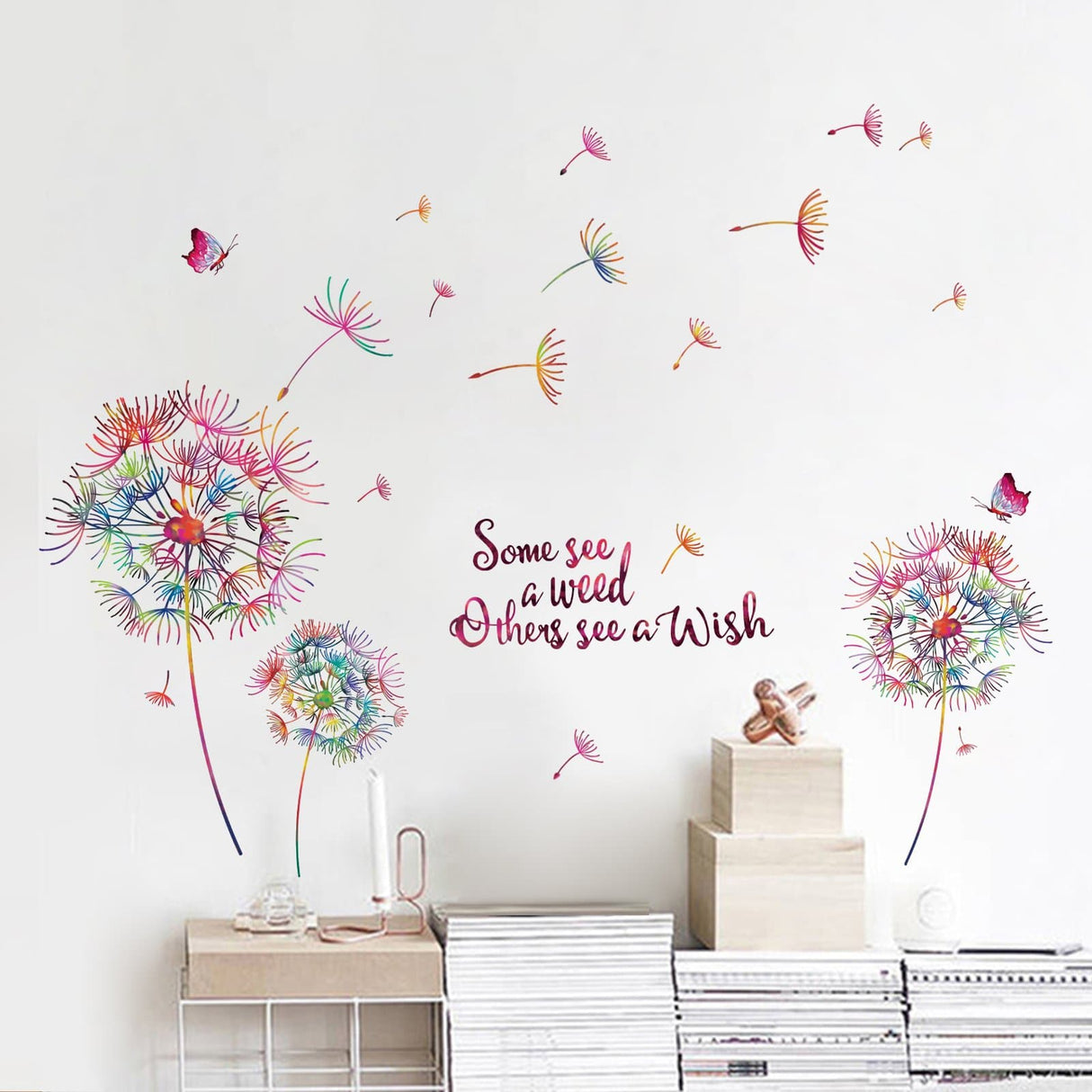 Colorful Dandelion Wall Decals