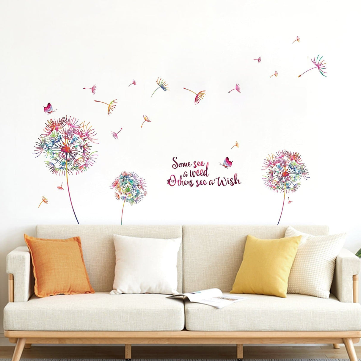 Colorful Dandelion Wall Decals