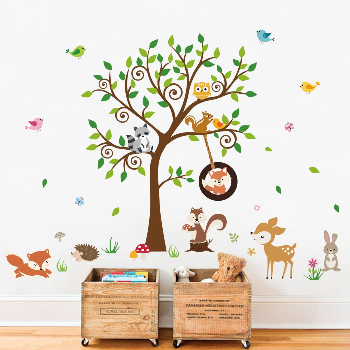 Forest Animals Tree Wall Decals