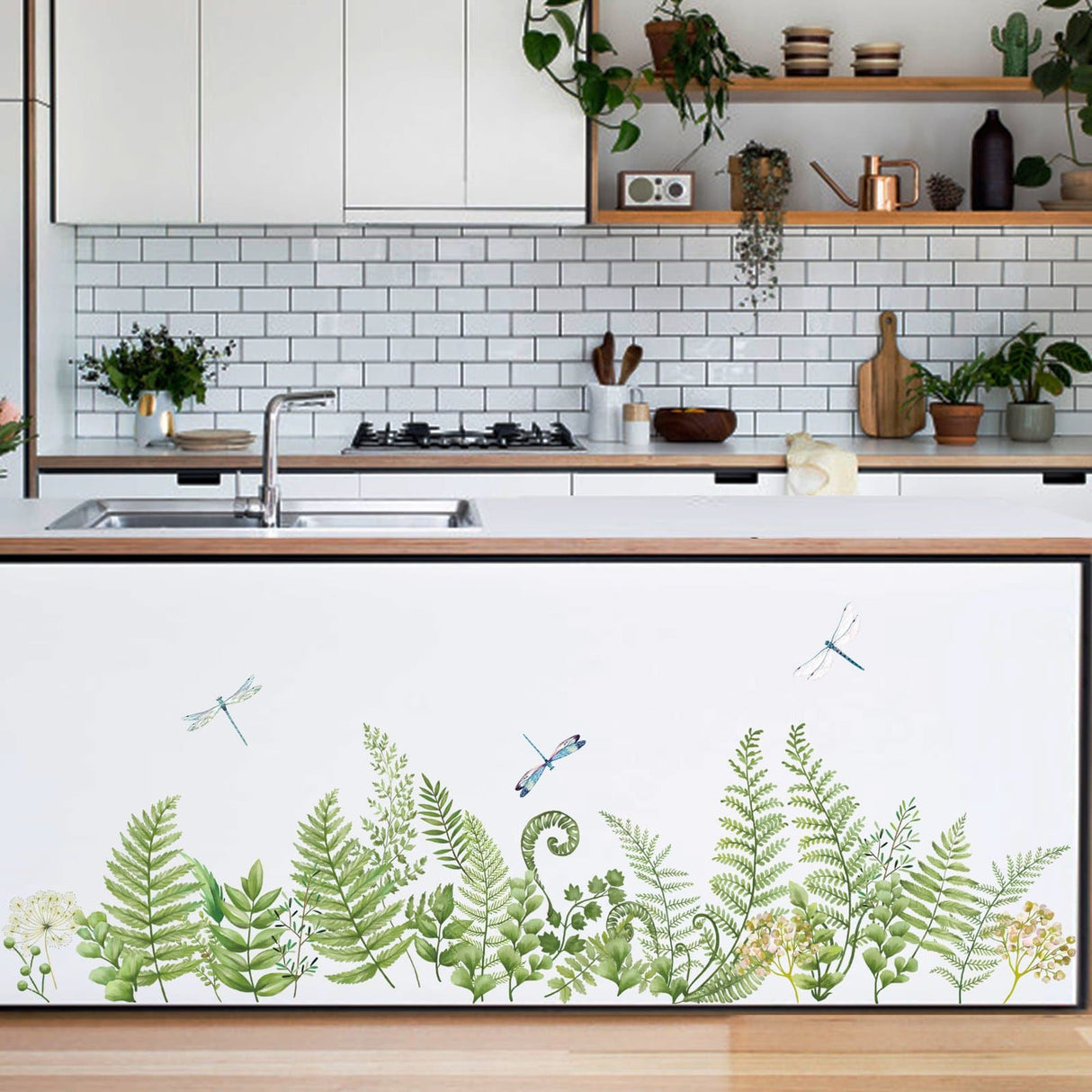 Green Plants Wall Corner Decals