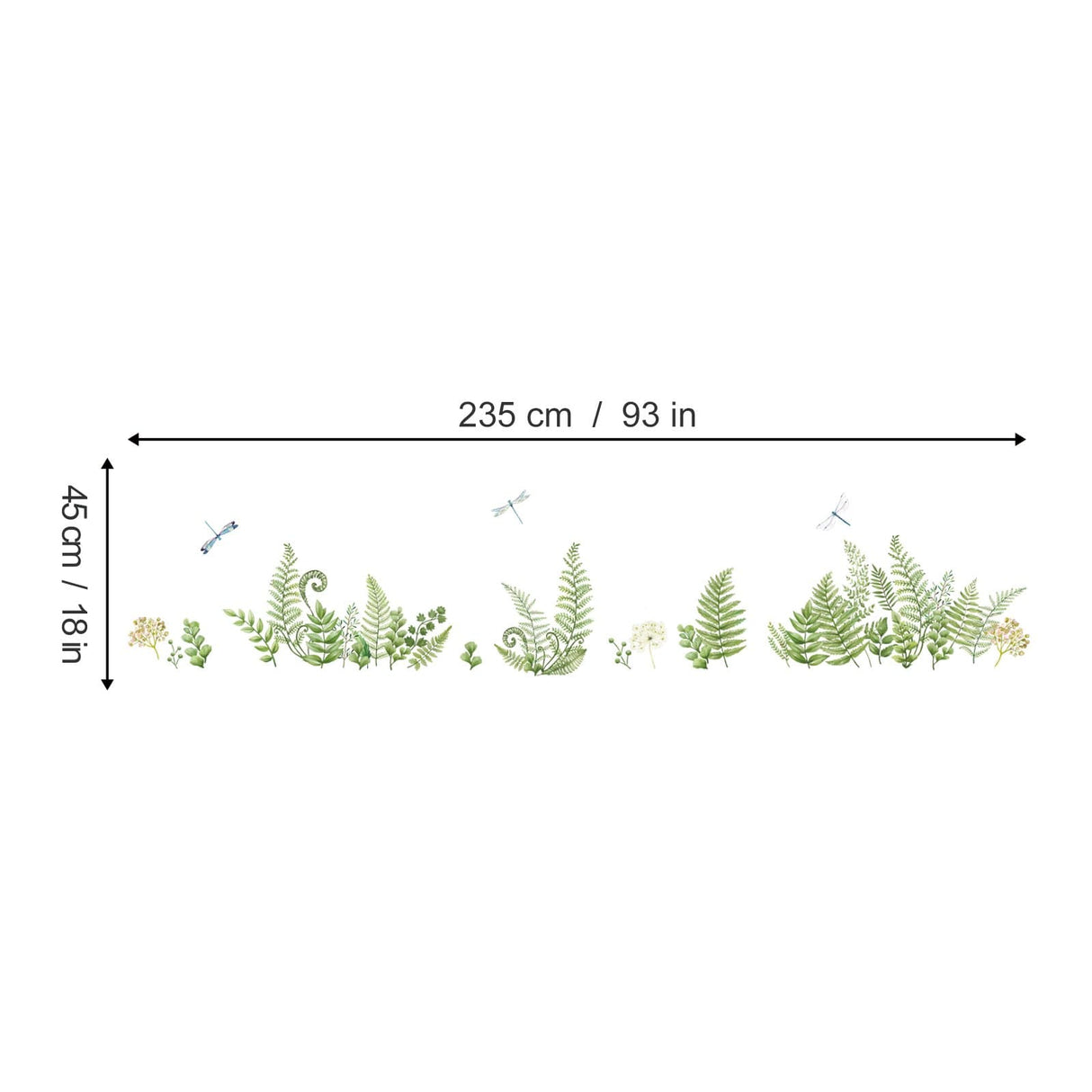 Green Plants Wall Corner Decals